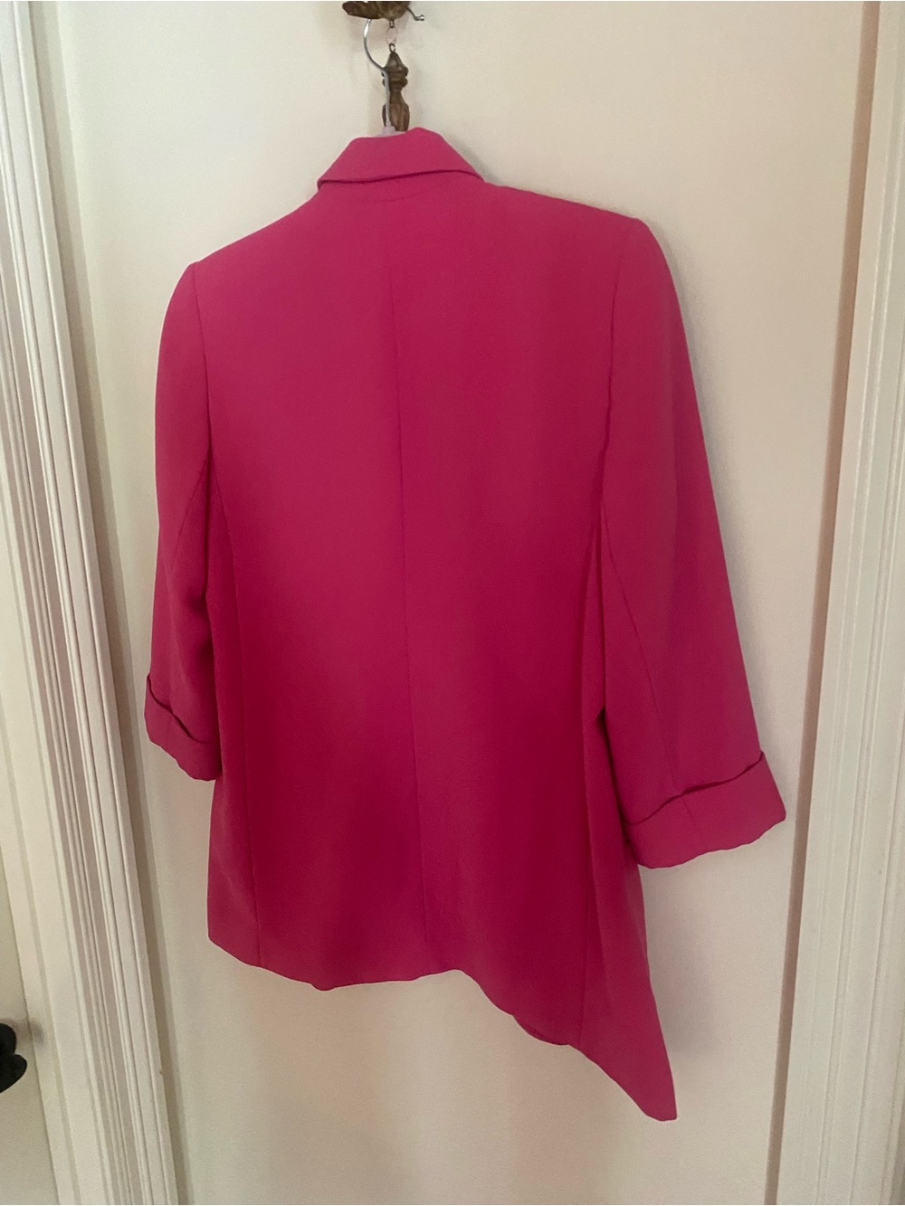 Express Women's Bright Pink Open-Front Blazer - Picture 3 of 3